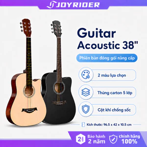 Đàn Guitar Acoustic 38 Inch , 2 Màu Đen/Gỗ Tự Nhiên, Có Lựa Chọn Đóng Gói Nâng Cấp 5 Lớp Cột Khí An Tâm Hơn