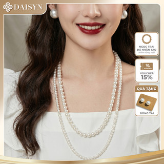 [ DAISYN ] N632 dây chuyền áo dài , dây chuyền áo tấc, vòng cổ cưới 2 sợi ngọc trai nhân tạo