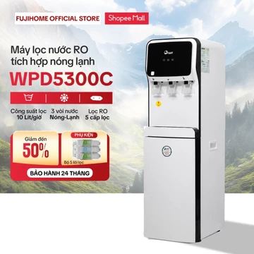 Máy lọc nước RO tích hợp nóng lạnh FUJIE WPD5300C, 5 cấp lõi lọc RO, 3 vòi làm lạnh Block lọc nước trực tiếp từ nguồn