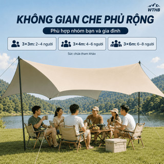 Mái Che Cắm Trại Chống Nắng, Chống Mưa, Lều Che Nắng Đa Năng, Siêu Nhẹ Di Động