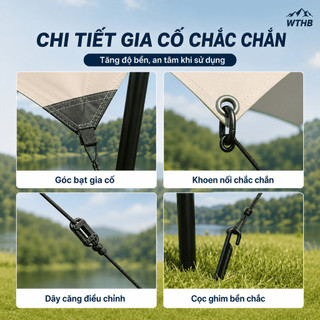 Mái Che Cắm Trại Chống Nắng, Chống Mưa, Lều Che Nắng Đa Năng, Siêu Nhẹ Di Động
