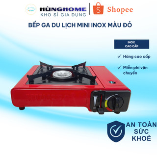 Bếp Ga Du Lịch Mini INOX Cao Cấp, Bếp Ga Mini Phủ Sơn Tĩnh Điện Cao Cấp Chống Gỉ