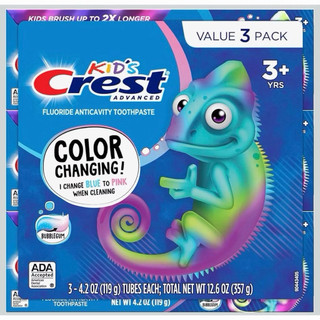 🇺🇸🇺🇸 1túyt Kem Đánh Răng Đổi Màu Cho Trẻ Em Crest Kid 3+giá 1tuý