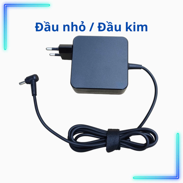 Cục Sạc Laptop Asus 19V - 2.37A / 3.42A Cho Asus Vivobook Zenbook - Charger 45W 65W - Adapter Asus Hình Vuông
