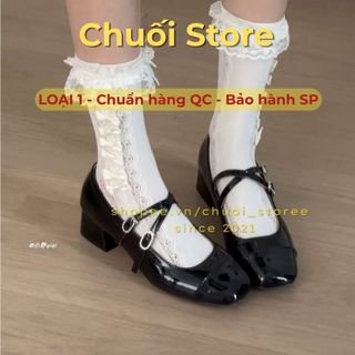 Giày lolita nữ da PU tổng hợp dệt vải đế cao su trẻ trung thanh lịch đơn giản basic