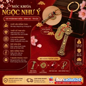 Móc Khoá Như Ý May Mắn Bằng Đồng Thau - Móc Chìa Khoá, Balo, Túi Xách, Đẹp Mắt, May Mắn