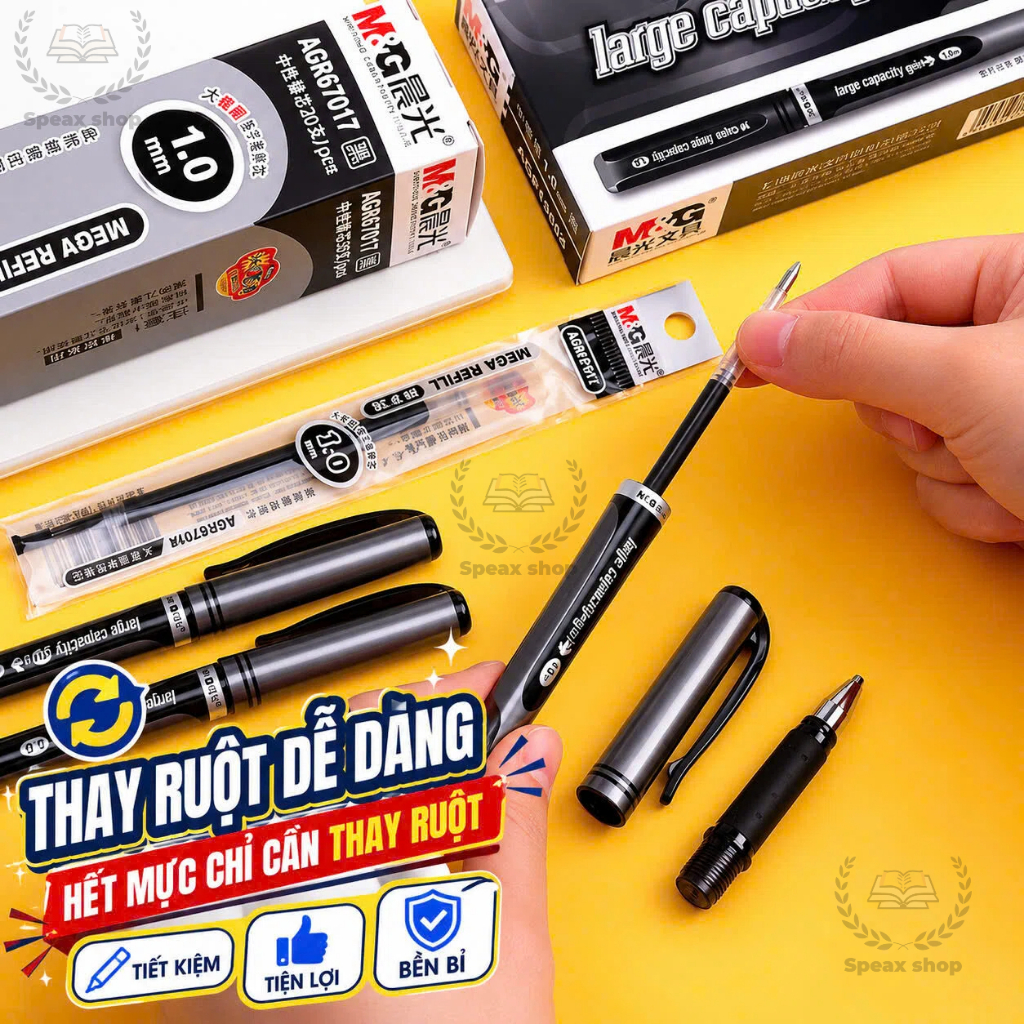 Bút Gel M&G 1.0mm Nét Đậm – Bút Ký Tên Cao Cấp, Viết Mượt, Mực Khô Nhanh Cho Văn Phòng