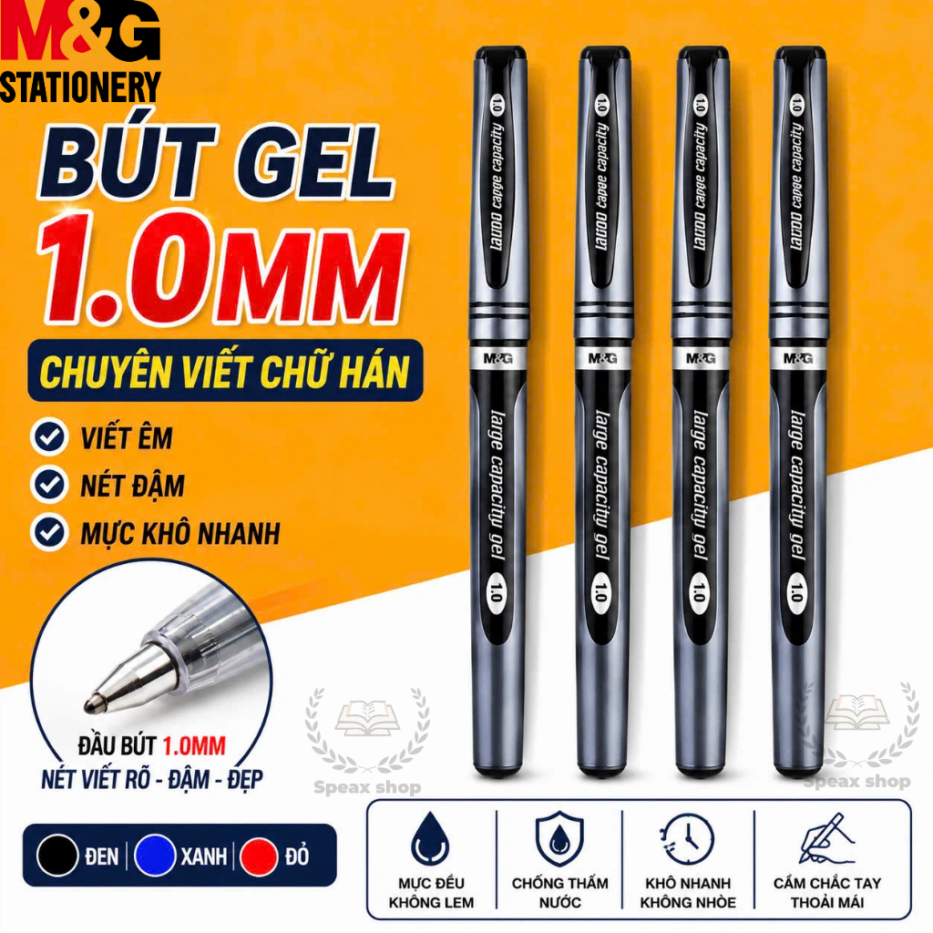 Bút Gel M&G 1.0mm Nét Đậm – Bút Ký Tên Cao Cấp, Viết Mượt, Mực Khô Nhanh Cho Văn Phòng