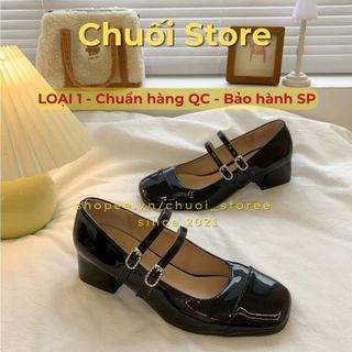 Giày lolita nữ da PU tổng hợp dệt vải đế cao su trẻ trung thanh lịch đơn giản basic
