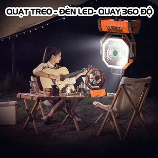 Quạt tích điện F6 pin 20.000mAh test thực tế 65 tiếng liên tục nhỏ gọn dùng camping cắm trại, dã ngoại
