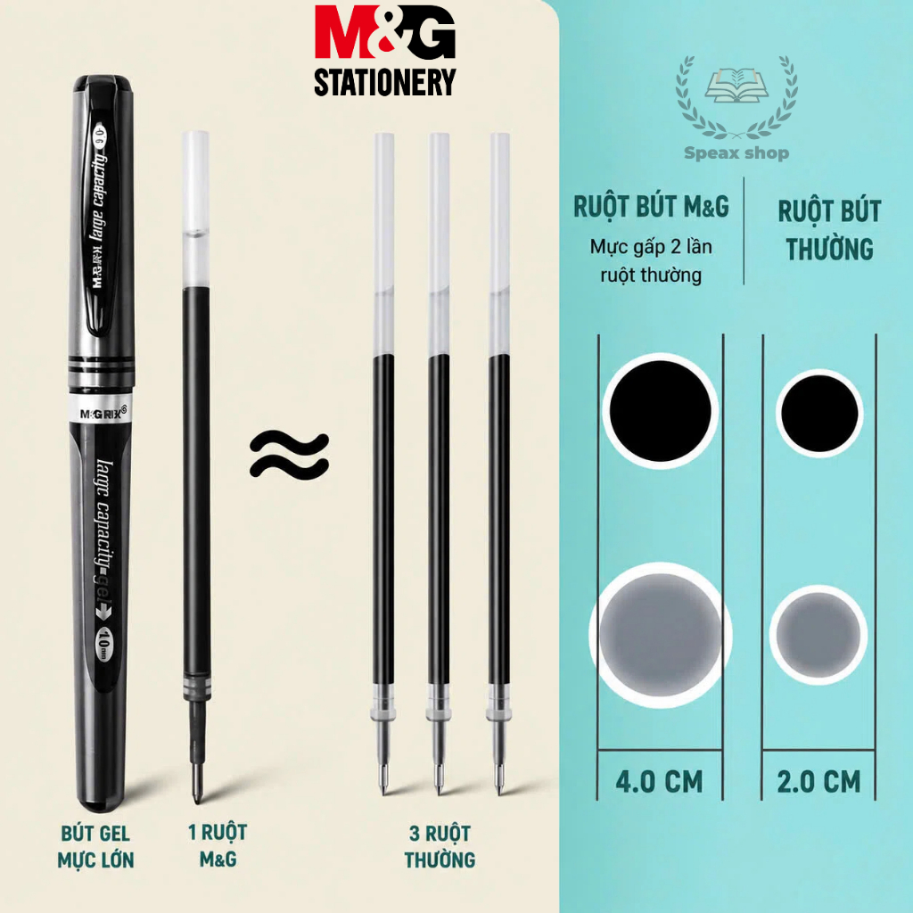 Bút Gel M&G 1.0mm Nét Đậm – Bút Ký Tên Cao Cấp, Viết Mượt, Mực Khô Nhanh Cho Văn Phòng