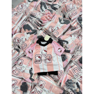 Set kitty hồng bé gái mix quần legging