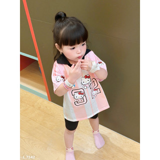 Set kitty hồng bé gái mix quần legging