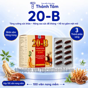 Viên uống Vitamin 20B bổ sung vitamin nhóm B, hỗ trợ tăng đề kháng, sức khỏe, giảm suy nhược cơ thể