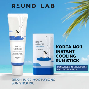 Thanh lăn chống nắng ROUND LAB Birch Juice Moisturizing Sun Stick SPF50+ PA++++ 19g