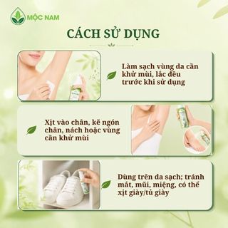 Xịt khử mùi cơ thể Mộc Nam - Ngăn tiết mồ hôi, khử mùi nhanh, hương thảo mộc nhẹ nhàng (50ml)