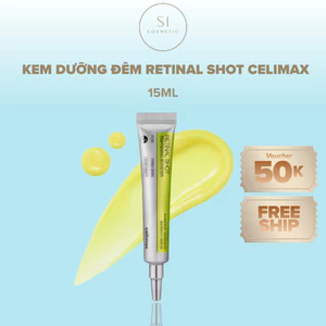 Kem Dưỡng Đêm Celimax Retinal Shot Tightening Booster 15ml, Tinh Chất Retinal 0.1% Matrixyl 3% Si Cosmetic