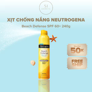 Kem Chống Nắng Dạng Xịt Neutrogena Beach Defense SPF 60+ 240g Chính Hãng Si Cosmetic