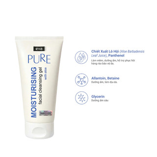 Sữa Rửa Mặt Dưỡng Ẩm Chiết Xuất Lô Hội Eva Natura Pure Moisturising Facial Cleansing Gel With Aloe Vera 150ml