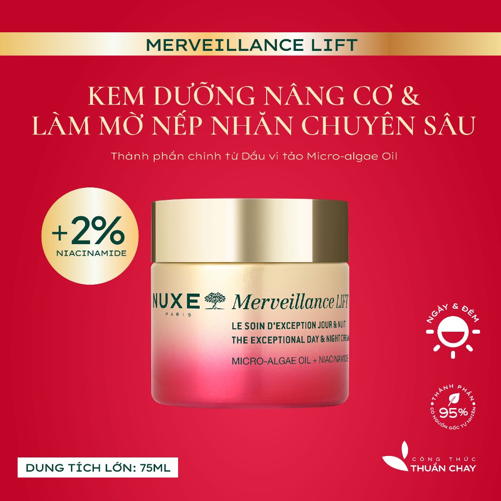 Kem dưỡng săn chắc da và giảm các dấu hiệu lão hóa Ngày & Đêm NUXE Merveillance LIFT 75ml