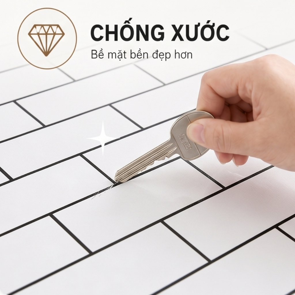 Giấy Dán Bếp Chống Dầu Mỡ Chịu Nhiệt Dễ Lau Chùi, Decal Dán Tường Bếp Giả Gạch Hoa Văn Đẹp