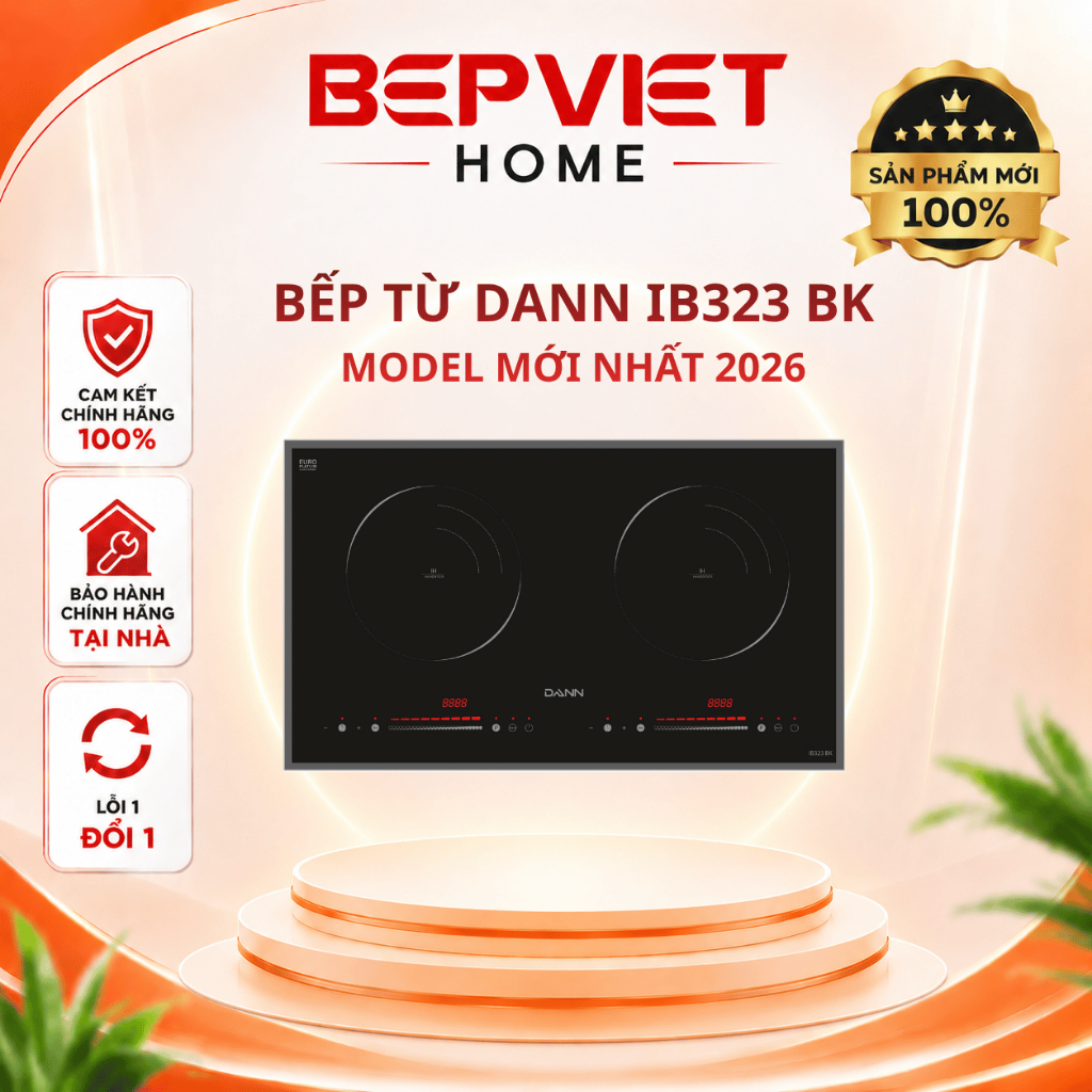 Bếp từ Dann IB323 BK - INVERTER tiết kiệm điện, Bảo hành chính hãng