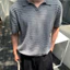 Áo Polo Knit Kẻ Ngang GODMOTHER Áo Len Dệt Kim Kẻ Form Rộng Cổ Bẻ Chất Liệu Thoáng Mát Phong Cách Basic