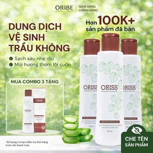 Combo 3 dung dịch vệ sinh phụ nữ Oriss trầu không dịu nhẹ hỗ trợ khử mùi, không gây khô rát 150ml/Chai