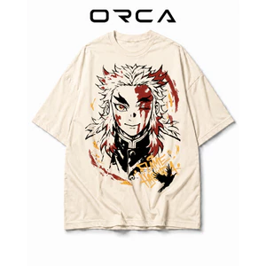 Áo thun Orca in hình Rengoku Kyoujuro Demon Slayer - Vải Cotton cao cấp - ORCA337