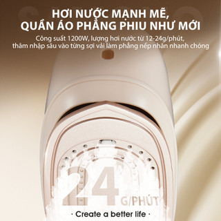 (BH 1 năm) Bàn ủi hơi nước cầm tay SAMONO SW-GSG200 2in1 phù hợp cho mọi loại vải bàn là cầm tay dung tích lớn