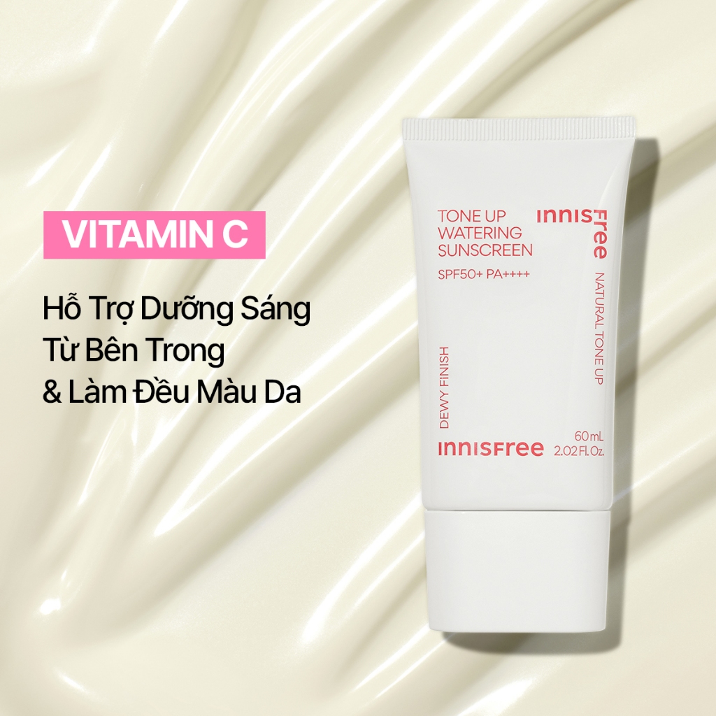 Kem chống nắng nâng tông innisfree Tone Up Watering Sunscreen SPF 50+ PA++++ 60ml