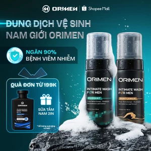 Dung dịch vệ sinh nam Orimen sạch khuẩn, ngăn ngừa viêm ngứa, bọt vệ sinh nam lưu hương nam tính 120ml