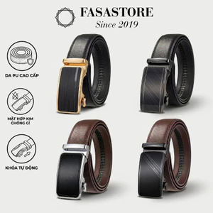 Dây Lưng Nam FASA STORE Khóa Tự Động – Thắt Lưng Da Cao Cấp, Mặt Kim Loại Sang Trọng