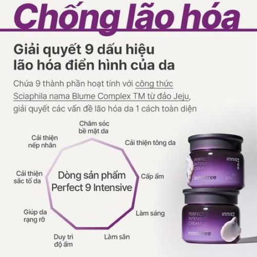 Tinh chất ngăn ngừa lão hóa chuyên sâu INNISFREE Perfect 9 Intensive Serum 50 mL