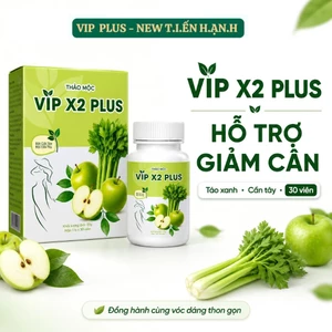 Giảm Cân Vip X2 Plus Hộp 30 Viên Giảm Cân Cấp Tốc Đào Thải Mỡ Thừa 3-5kg Sau 1 Liệu Trình