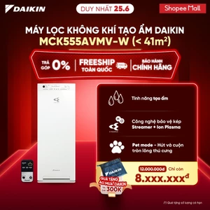 Máy Lọc không khí tạo ẩm Daikin MCK555AVMV - Diện tích sử dụng 41m2