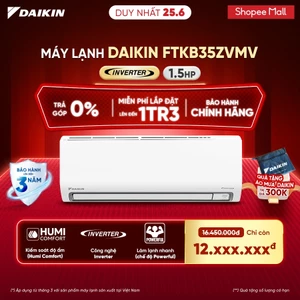 Máy Lạnh Daikin Inverter 1 chiều FTKB35ZVMV 1.5HP 12.000BTU