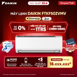 Máy lạnh Daikin Inverter 1 chiều FTKF50ZVMV 2HP (18.000TBU)