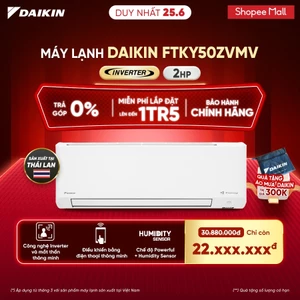 Điều Hòa Daikin Inverter 1 chiều FTKY50ZVMV 2HP 18.000BTU