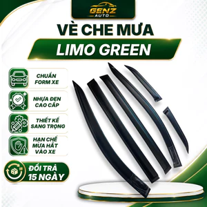 Vè che mưa Limo Green - CHỈ INOX/ NHỰA ĐEN 4CT/ 6CT sáng bóng, vừa khít forrm xe, hỗ trợ cản mưa, thoảng khí