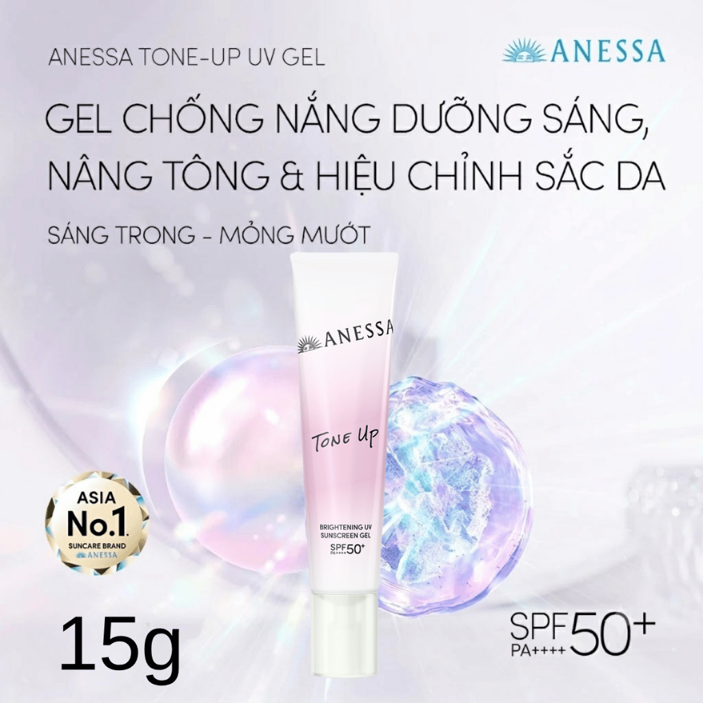 [HÀNG TẶNG - KHÔNG BÁN]Gel chống nắng nâng tông suốt 8H & hiệu chỉnh sắc tím Anessa Tone Up UV Gel SPF50+ PA++++ 15g
