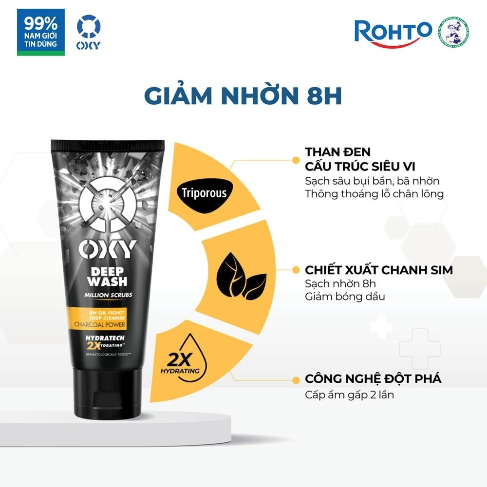 [HÀNG TẶNG - KHÔNG BÁN]Kem rửa mặt có hạt sạch sâu OXY Deep Wash (Scrub) 100g