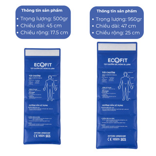 Túi Gel chườm nóng lạnh đa năng ECOFIT, hỗ trợ phục hồi sau tập luyện, chấn thương, giảm căng cơ