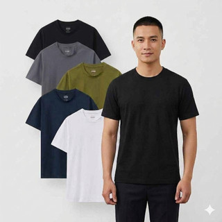Áo Thun Ngắn Tay Nam HS HOÀNG SỰ GROUP 57-82kg Chất Liệu Cotton Thoáng Mát Hoạ Tiết Trơn Basic-TS007