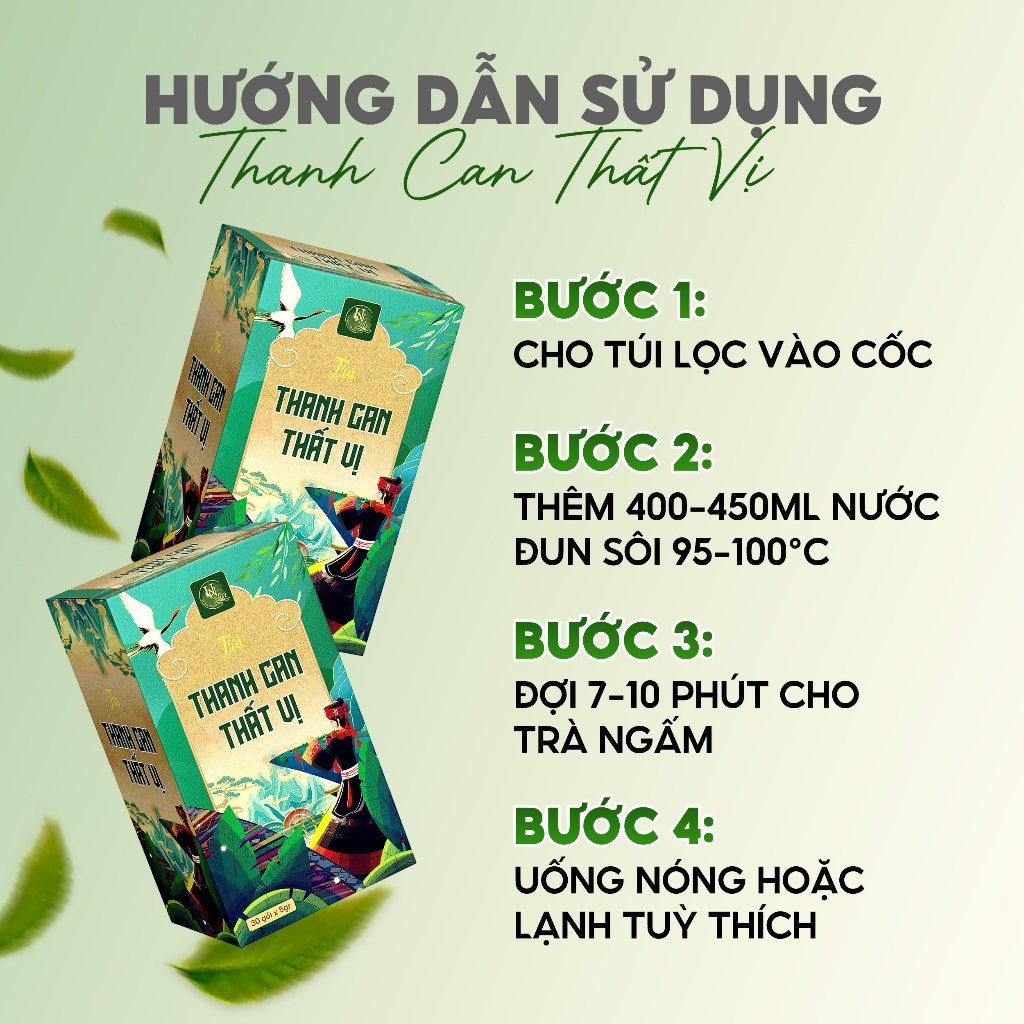Trà Thảo Mộc Thanh Can Thất Vị Uyên Nhiên Hương Vị Tự Nhiên Dịu Nhẹ - Hộp 30 Túi x 5g
