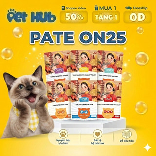 Pate On25 Gói 80G Tiêu Hóa, Sáng Mắt, Mượt Lông, Tăng Sức Đề Kháng