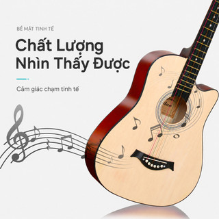 Đàn Guitar Acoustic 38 Inch Cho Người Mới Học, 2 Màu Đen/Gỗ, Phù Hợp Học Tập Giải Trí Quà Tặng
