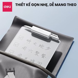 Bảng Tự Xóa Không Mực Deli - Bảng Trơn/ Ô Ly Màn Hình Nhám Kèm Bút Ngòi 0.65mm Viết Như Paperlike, Bảo Vệ Mắt