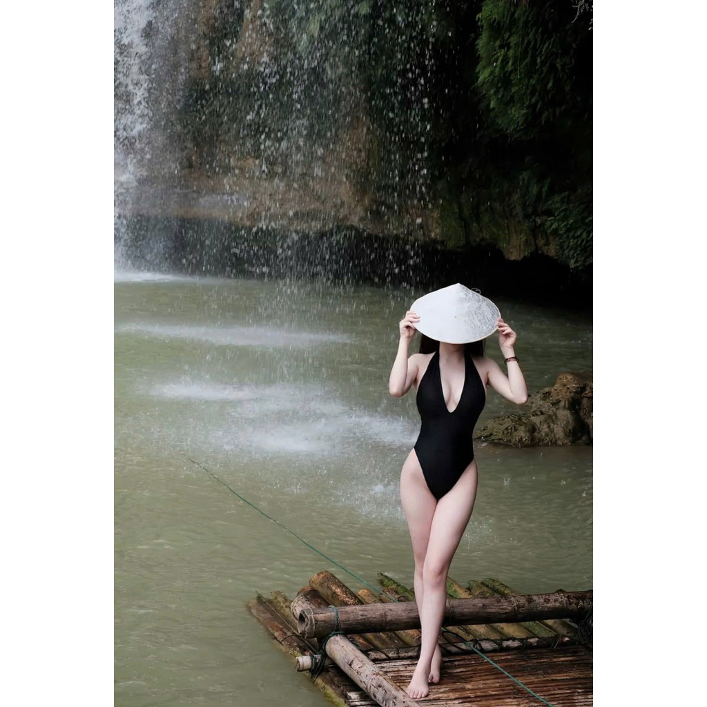 Áo body suits cổ yếm đi biển siu gợi cảm tôn dáng