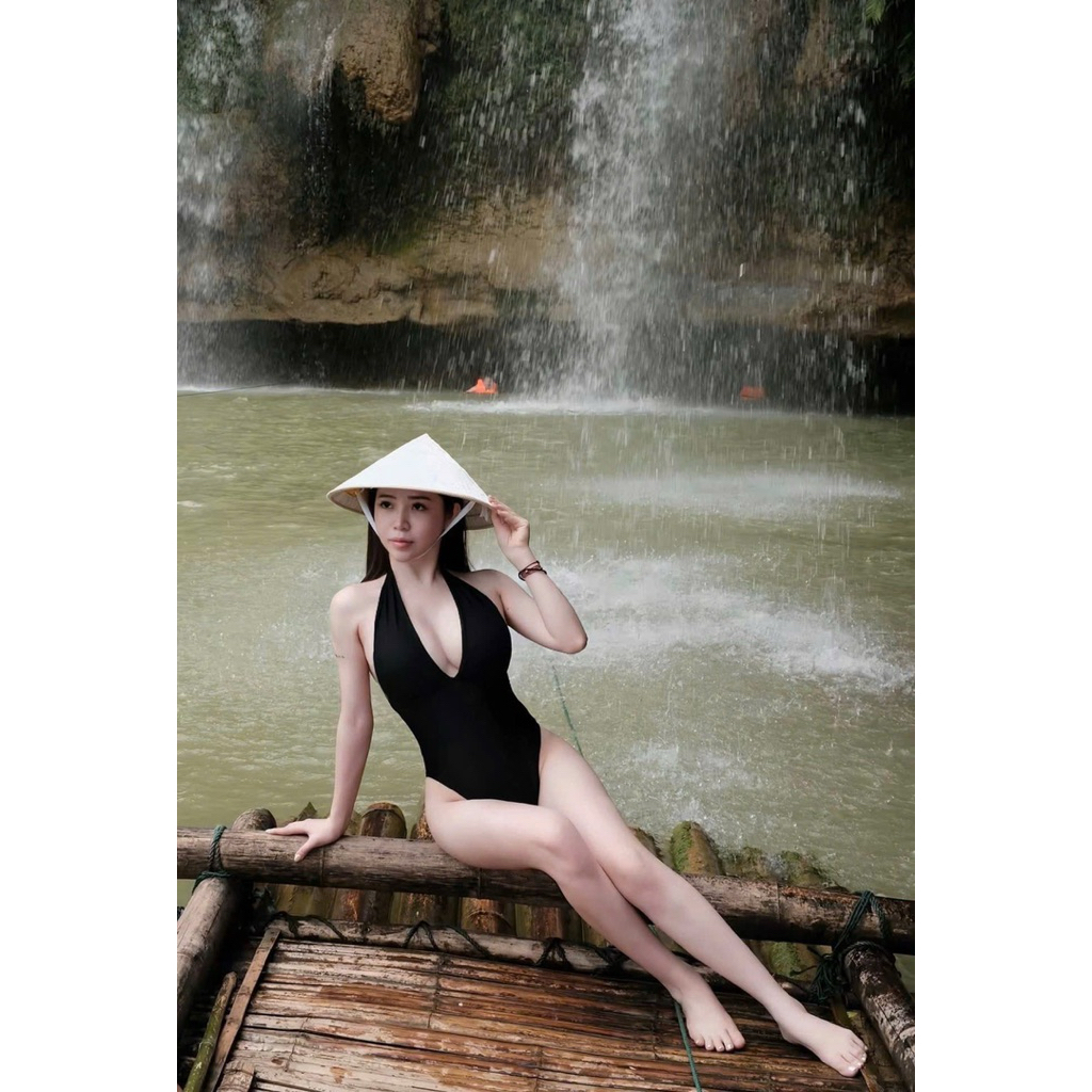 Áo body suits cổ yếm đi biển siu gợi cảm tôn dáng